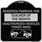 Signmission Reserved Parking for Teacher of the Month Unauthorized Vehicles Towed Away, A-DES-BS-1818-23073 A-DES-BS-1818-23073 - alternate 1